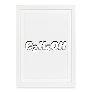 C2H5OH - Framed poster (27 × 37 cm) - white - Front