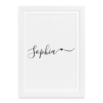 Sophia Surname First Name Decorative - Framed poster (27 × 37 cm) - white - Front