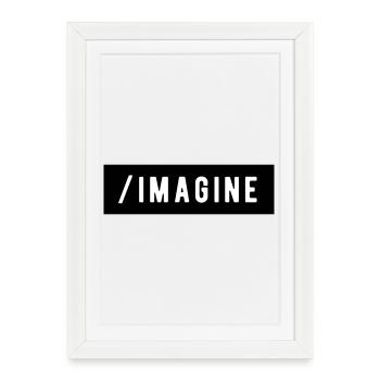 _Imaginer - Affiche encadrée (27 × 37 cm) - blanc - Devant