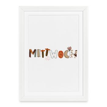 Mercredi en semaine - Affiche encadrée (27 × 37 cm) - blanc - Devant