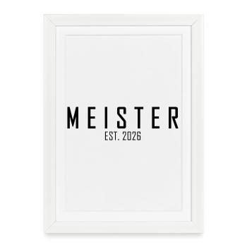 Master est. 2026 - Affiche encadrée (27 × 37 cm) - blanc - Devant