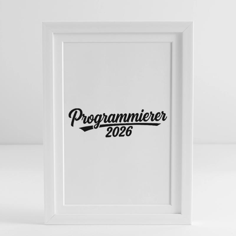 Programmeur 2026 – Conception de codage Affiche encadrée (27 × 37 cm)