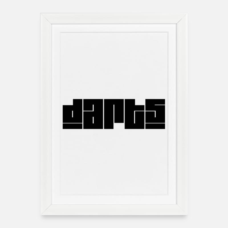 Fléchettes, fléchettes - Affiche encadrée (27 × 37 cm) - blanc