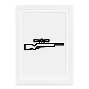 Sniper - Affiche encadrée (27 × 37 cm) - blanc - Devant