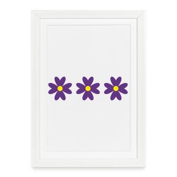 FLOWER. NATURE. ECOLOGY. ANNIVERSARY. FEAST - Framed poster (27 × 37 cm) - white - Front