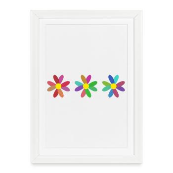 FLOWER. NATURE. ECOLOGY. ANNIVERSARY. FEAST - Framed poster (27 × 37 cm) - white - Front