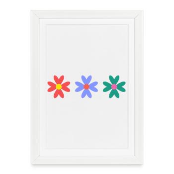 FLOWER. NATURE. ECOLOGY. ANNIVERSARY. FEAST - Framed poster (27 × 37 cm) - white - Front