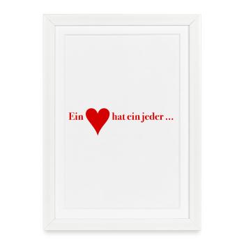 Everyone Has a Heart – Skat Humor Shirt - Framed poster (27 × 37 cm) - white - Front