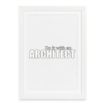 Architect - Framed poster (27 × 37 cm) - white - Front