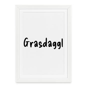 Grasdaggl - Affiche encadrée (27 × 37 cm) - blanc - Devant