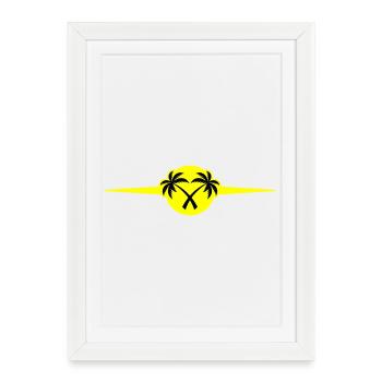 Icône de Palm Trees Beach - Affiche encadrée (27 × 37 cm) - blanc - Devant