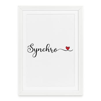 Nage synchronisée - Affiche encadrée (27 × 37 cm) - blanc - Devant