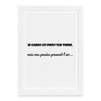 CITATION. MESSAGE. HUMOUR. CITATIONS DRÔLES - Affiche encadrée (27 × 37 cm) - blanc - Devant