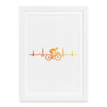 Idée cadeau pour un vélo de route avec vélo de route - Affiche encadrée (27 × 37 cm) - blanc - Devant