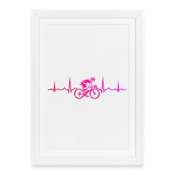 Idée cadeau pour un vélo de route avec vélo de route - Affiche encadrée (27 × 37 cm) - blanc - Devant