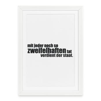 zweifelhafte Taten - Gerahmtes Poster (27 × 37 cm) - Weiß - Vorne