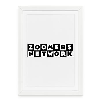 Zoomers Network Zoomer Parody Men Women 90s 2000s - Framed poster (27 × 37 cm) - white - Front