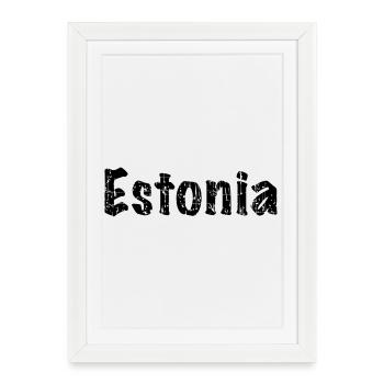 Estonia - Gerahmtes Poster (27 × 37 cm) - Weiß - Vorne