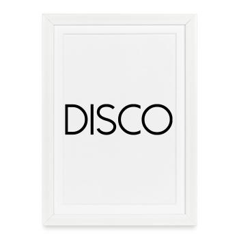 DISCO Diskokugel - Framed poster (27 × 37 cm) - white - Front