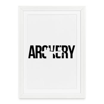 archery tir à l'arc - Affiche encadrée (27 × 37 cm) - blanc - Devant