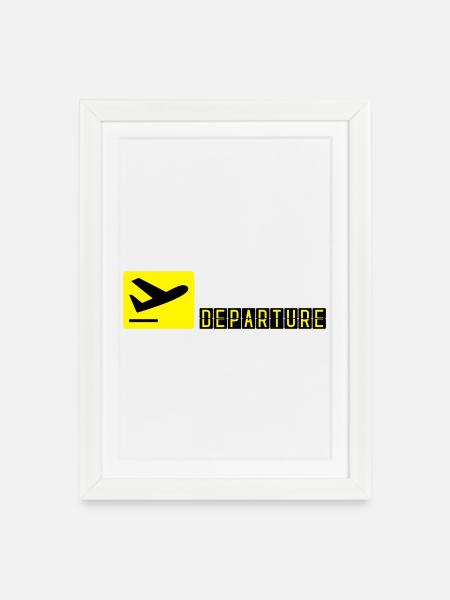 Avion qui décolle - Affiche encadrée (27 × 37 cm) - blanc