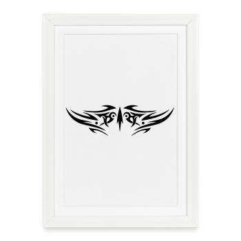 Large jagged Tribal Tattoo ornament. - Framed poster (27 × 37 cm) - white - Front