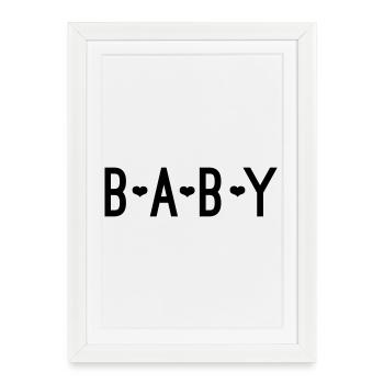 I love my baby | Maternity gift tip - Framed poster (27 × 37 cm) - white - Front