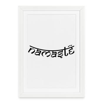 OM NAMASTE BOW - Framed poster (27 × 37 cm) - white - Front