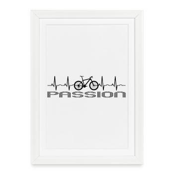 Bike - Affiche encadrée (27 × 37 cm) - blanc - Devant