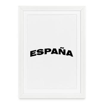Espagne - Affiche encadrée (27 × 37 cm) - blanc - Devant