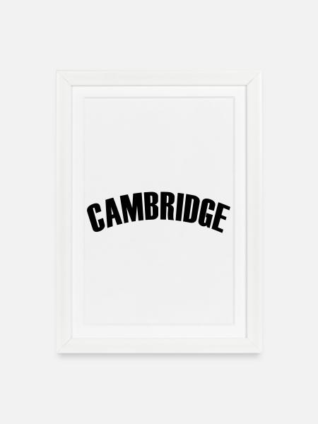 cambridge shirt - Gerahmtes Poster (27 × 37 cm) - Weiß