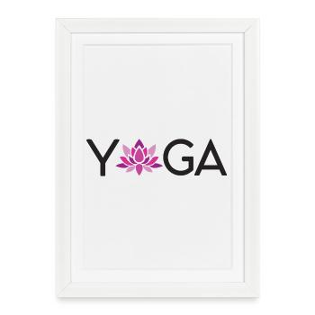 Yoga - Affiche encadrée (27 × 37 cm) - blanc - Devant