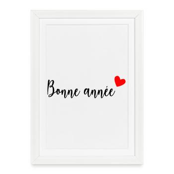 NOËL.BONNE ANNEE. SAINT SYLVESTRE. NOUVELLE ANNÉE. - Affiche encadrée (27 × 37 cm) - blanc - Devant