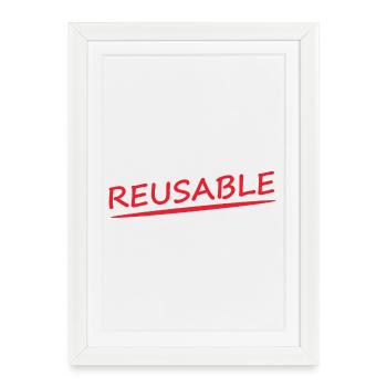 REUSABLE - Framed poster (27 × 37 cm) - white - Front
