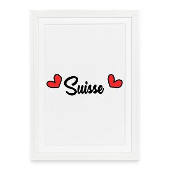 SUISSE. PAYS. GENEVE - Affiche encadrée (27 × 37 cm) - blanc - Devant