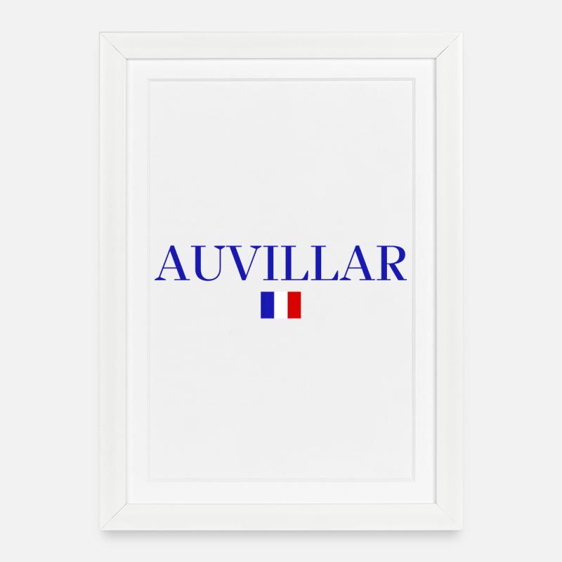 AUVILLAR - Conception du drapeau français. - Affiche encadrée (27 × 37 cm) - blanc