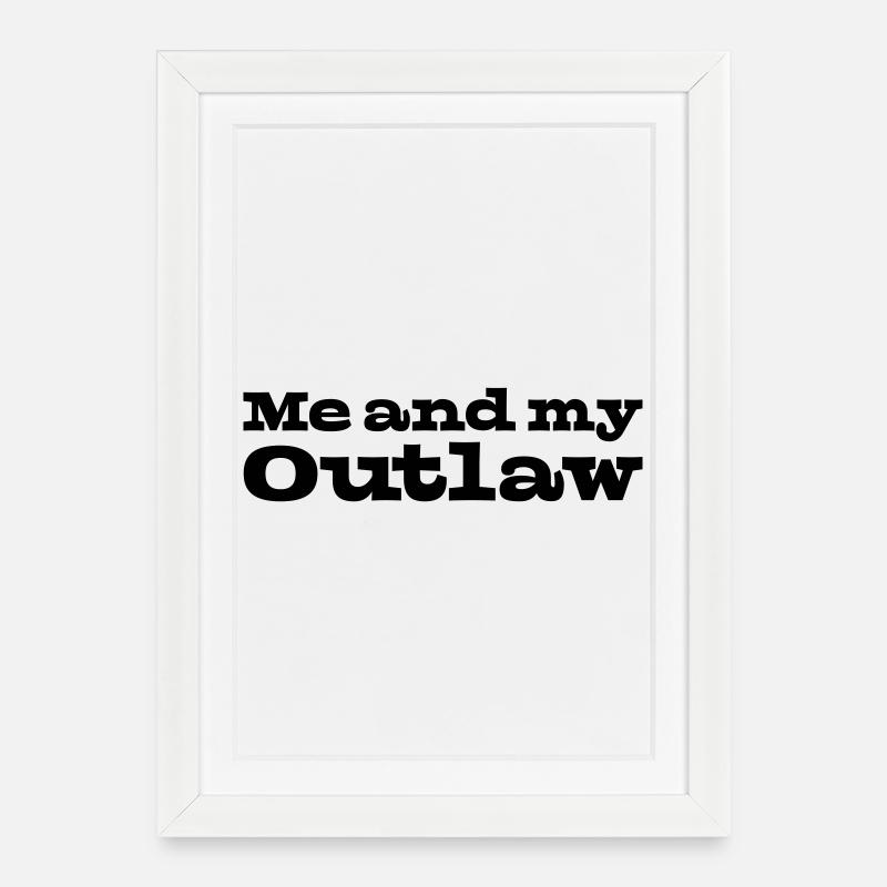 33 Ich und mein Gesetzloser - Gerahmtes Poster (27 × 37 cm) - Weiß