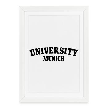 University of Munich - Framed poster (27 × 37 cm) - white - Front