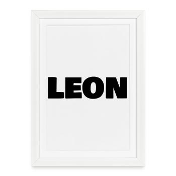 Leon - Framed poster (27 × 37 cm) - white - Front