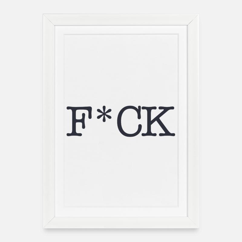 F_CK_Black - Affiche encadrée (27 × 37 cm) - blanc