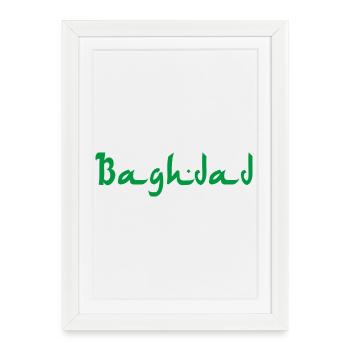Bagdad - Affiche encadrée (27 × 37 cm) - blanc - Devant