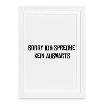 Désolé, je ne parle pas - Affiche encadrée (27 × 37 cm) - blanc - Devant