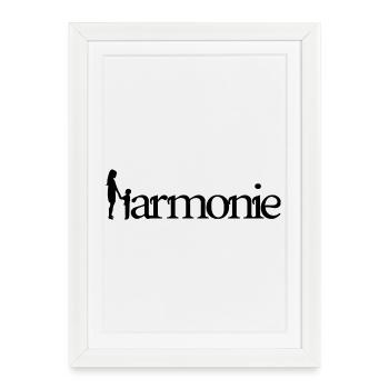 HARMONY! (family, dad, mom, children) - Framed poster (27 × 37 cm) - white - Front