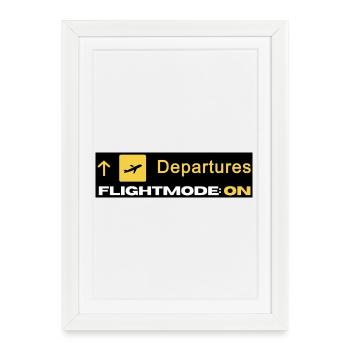Départs Mode de vol sur symbole - Affiche encadrée (27 × 37 cm) - blanc - Devant