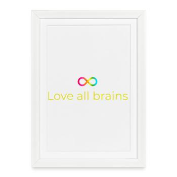 Love_all_brains - Affiche encadrée (27 × 37 cm) - blanc - Devant
