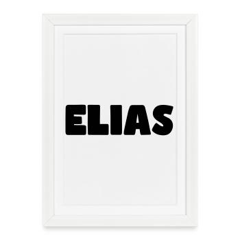 Elias Name - Framed poster (27 × 37 cm) - white - Front