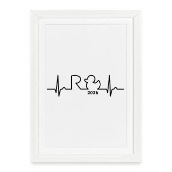 Pension 2026 A legend retires - Heart Curve - Framed poster (27 × 37 cm) - white - Front