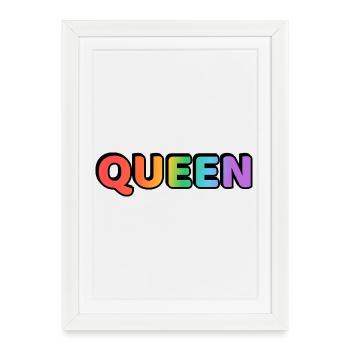 REINE ARC-EN-CIEL - Affiche encadrée (27 × 37 cm) - blanc - Devant