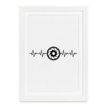 Vélo à disque de frein, VTT, vélo de route ECG - Affiche encadrée (27 × 37 cm) - blanc - Devant