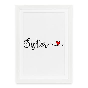 Soeur - Affiche encadrée (27 × 37 cm) - blanc - Devant